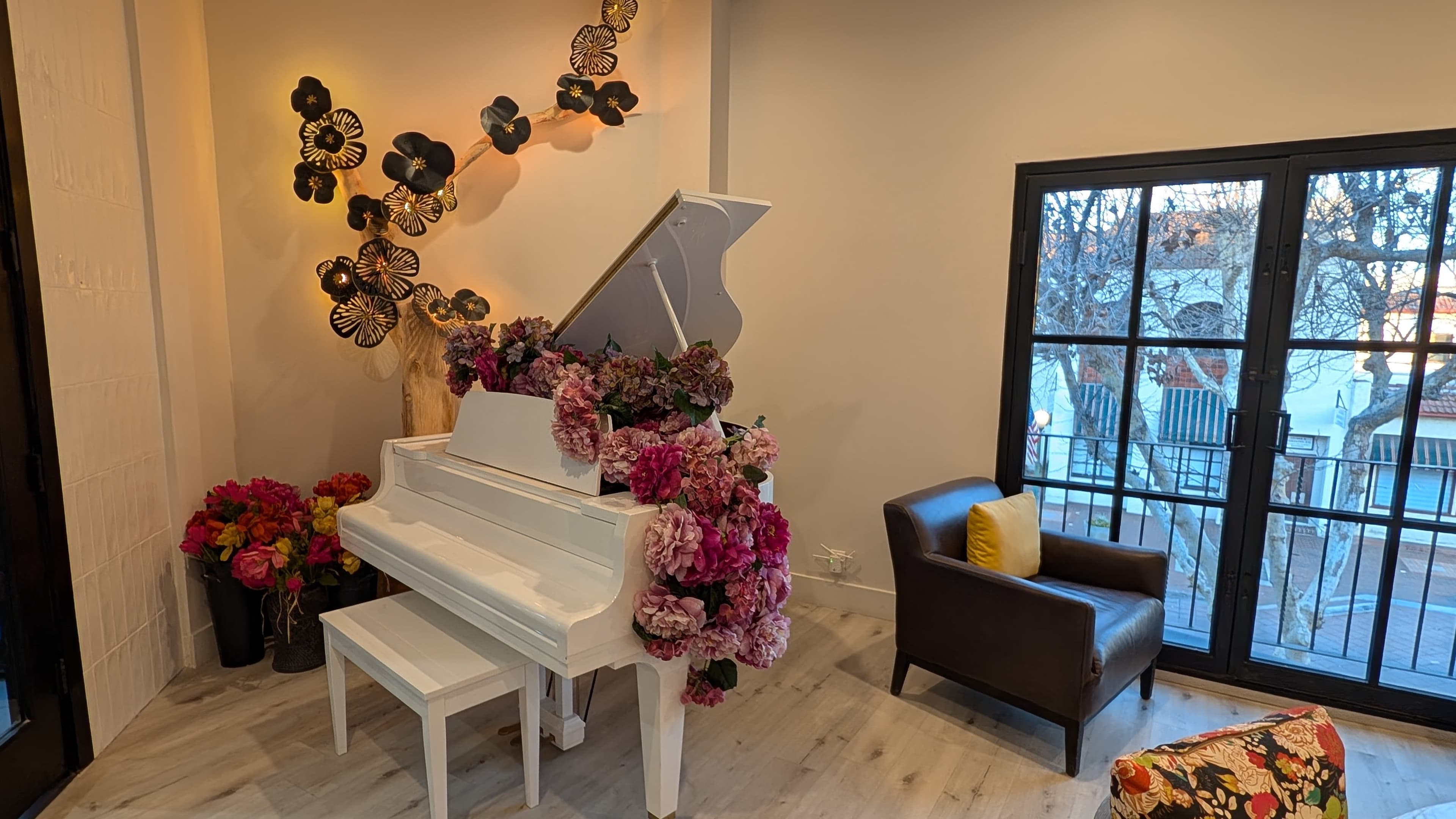 A styled table in the Tea Room